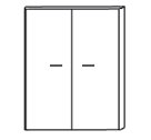 Дверь МДФ к широким стеллажам (2 шт.) 428х16х1996 мм Дверь МДФ к широким стеллажам (2 шт.) 428х16х1996 мм