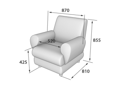 Кресло М1-2 (870х810х855) Кресло М1-2 (870х810х855)