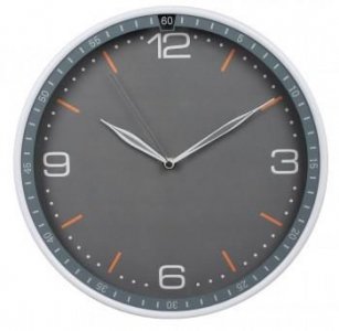 812700 Настенные часы БЮРОКРАТ WallC-R06P, серый
