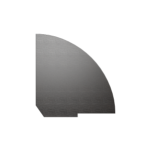 А.РС-5.2(Венге/Металлик) Столешница для угловой стойки ресепшен (завершающий элемент)815x815x22
