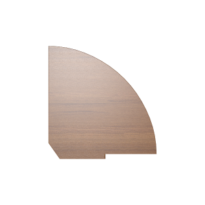 А.РС-5.2(Французский Орех) Столешница для угловой стойки ресепшен (завершающий элемент)815x815x22