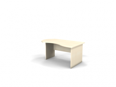 B101 Стол асимметричный, панельный каркас, правый (160 × 100 h 74 см)