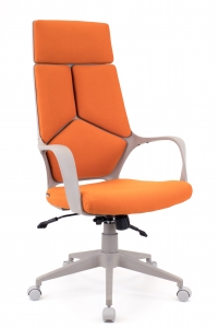 Trio Grey TM(ткань оранжевый) Кресло для руководителя Trio Grey TM