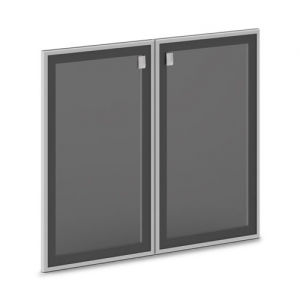 V-014(стекло) Двери низкие стеклянные в профиле (810х20х702)