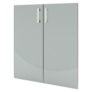А-стл302.Ф(прозрачный) Комплект стеклянных дверей, А-стл302, (к шкафу А-302), (710х760)