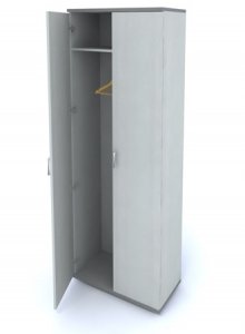ШМ49(серый) Шкаф для одежды офисный 744х390х2046