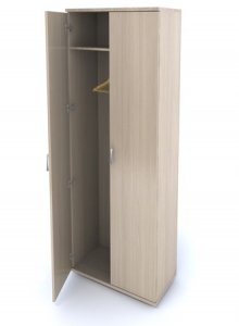 ШМ49(Дуб молочный15) Шкаф для одежды офисный 744х390х2046