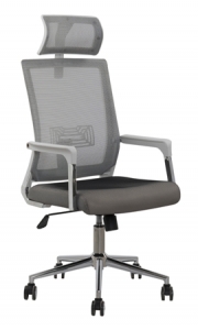 СТК-ХН-6125(эко S-0428/Белый пластик) Кресло руководителя СТК-ХН-6125