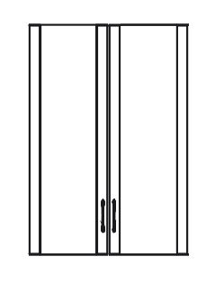 Двери низкие стеклянные, тонированные КН-4.5 (1140х396) Двери низкие стеклянные, тонированные КН-4.5 (1140х396)