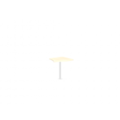 Приставные элементы для асимметричных столов 180см, столешница левая, без опоры (77 × 67 см)
