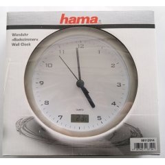 Настенные часы HAMA Bathroom H-113914, серебристый Настенные часы HAMA Bathroom H-113914, серебристый