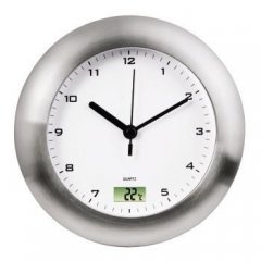 Настенные часы HAMA Bathroom H-113914, серебристый