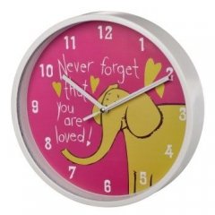 Настенные часы HAMA Elephant H-123171, розовый Настенные часы HAMA Elephant H-123171, розовый