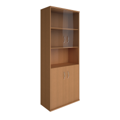 А.СТ-1.4(Груша Ароза) Шкаф высокий широкий закрытый со стеклом А.СТ-1.4 (770x365x1975)