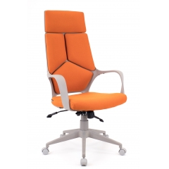 Trio Grey TM(ткань оранжевый) Кресло для руководителя Trio Grey TM