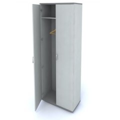 ШМ49(серый) Шкаф для одежды офисный 744х390х2046