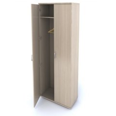 ШМ49(Дуб молочный15) Шкаф для одежды офисный 744х390х2046