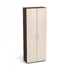 Шк40(Дуб молочный15 + венге16) Шкаф для одежды офисный (700х350х1830)